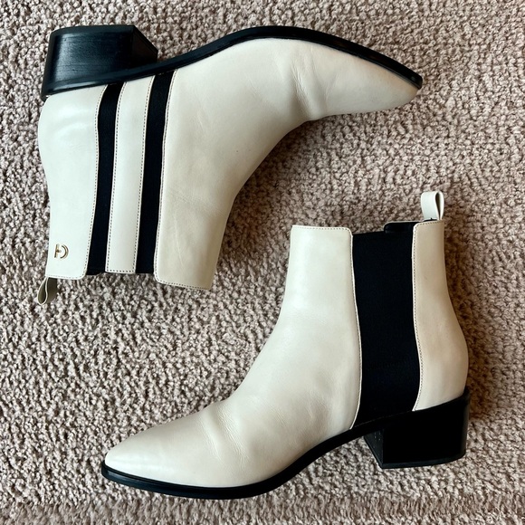 Cole Haan Valorie Bootie (45mm) Pointy Toe Chelsea Boot - Ivory Princess Leather - Picture 8 of 16